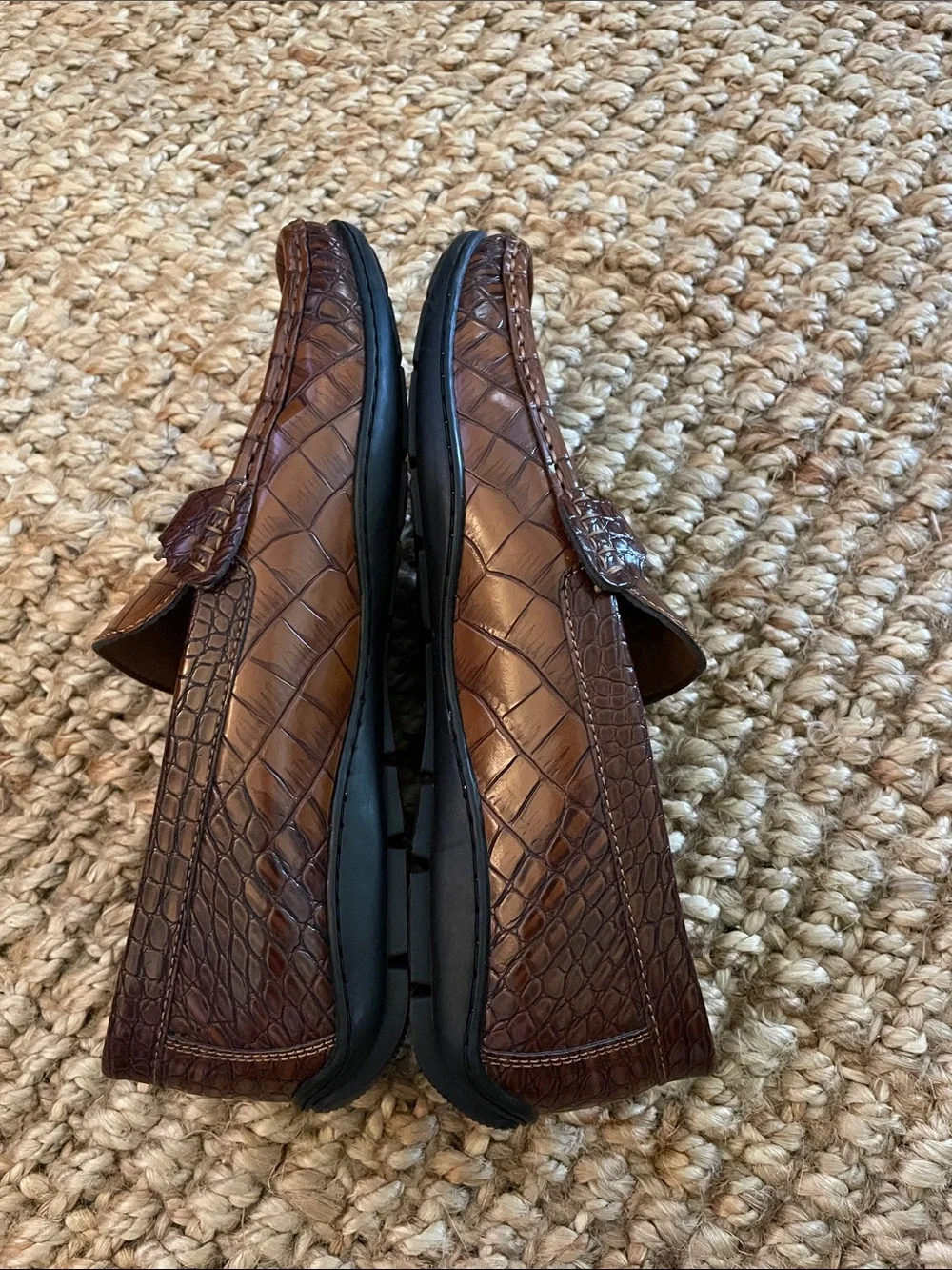 Stacy Adams Brown Croc- designed Loafers